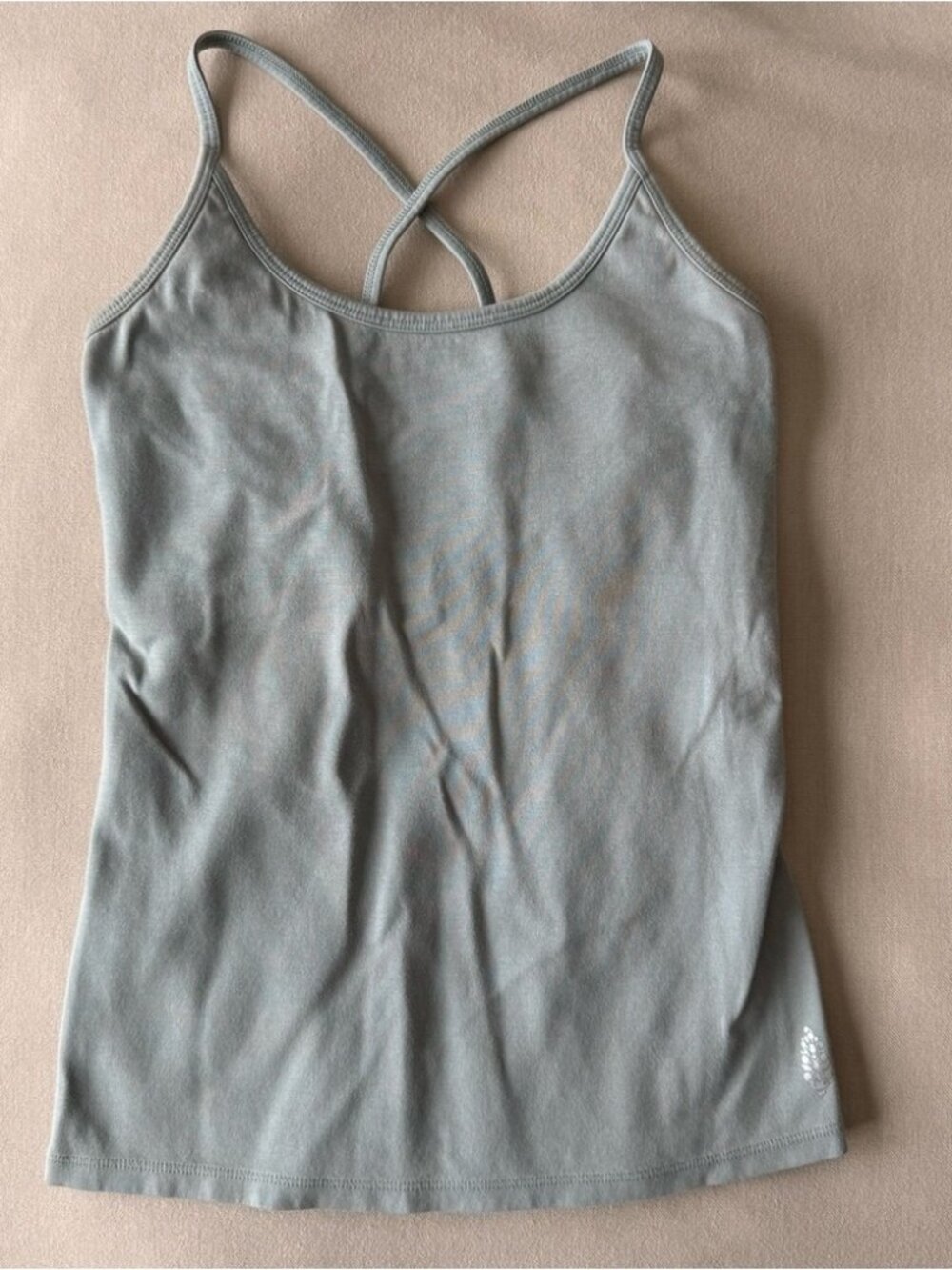 Teal Crossback Seamless Tank